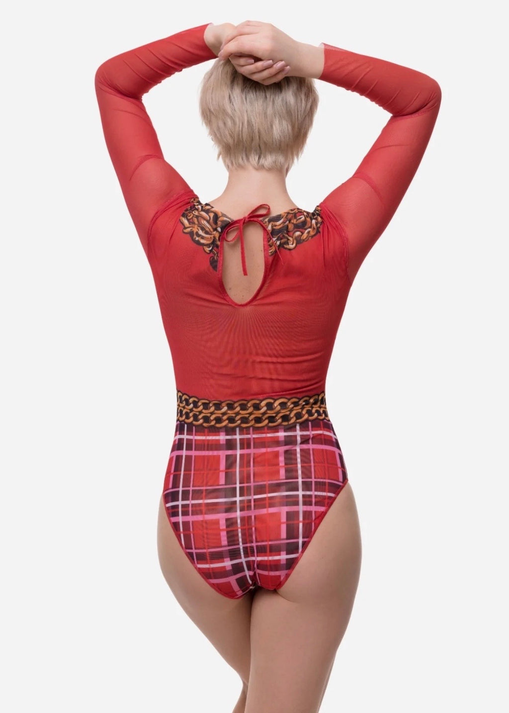 Closed Back One-piece Swimsuit with Sleeves RoDaSoleil