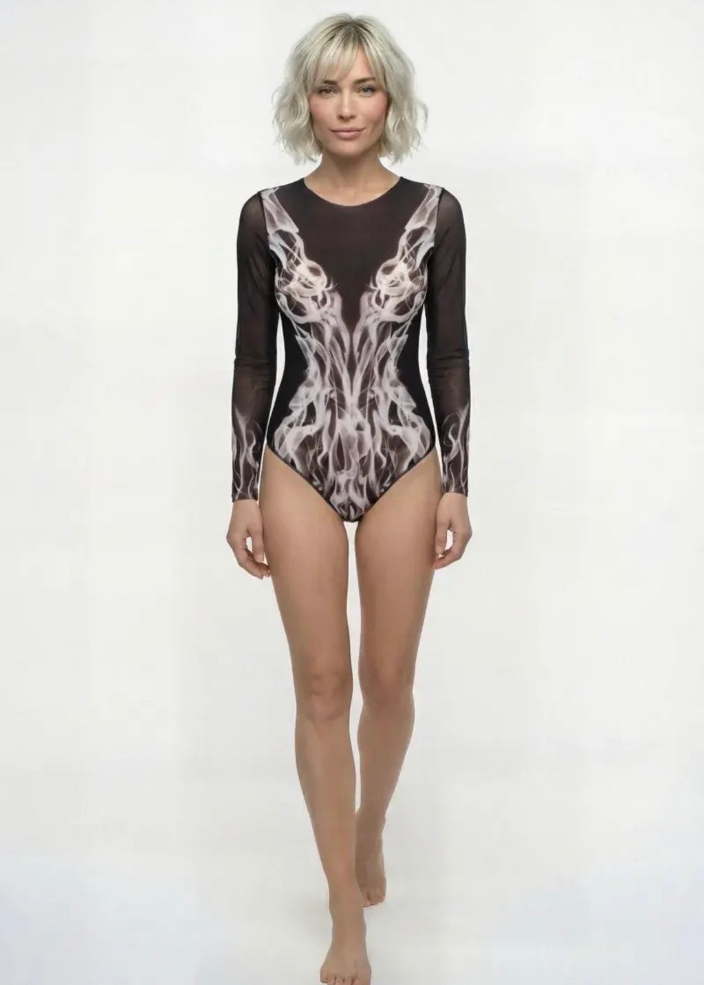 Closed Back One-piece Swimsuit with Sleeves RoDaSoleil