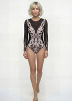 Closed Back One-piece Swimsuit with Sleeves RoDaSoleil