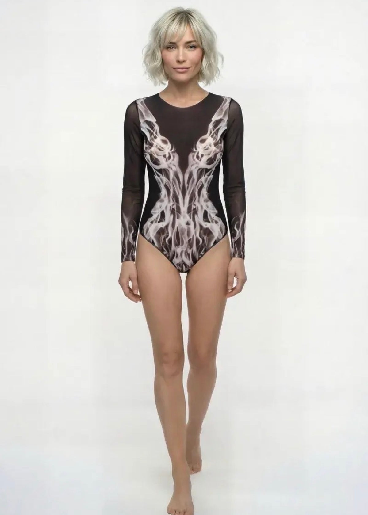 Closed Back One-piece Swimsuit with Sleeves RoDaSoleil