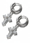 Cross Aiguise Earrings Zircon SS Mira