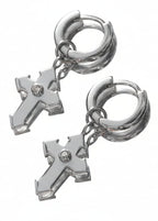 Cross Aiguise Earrings Zircon SS Mira