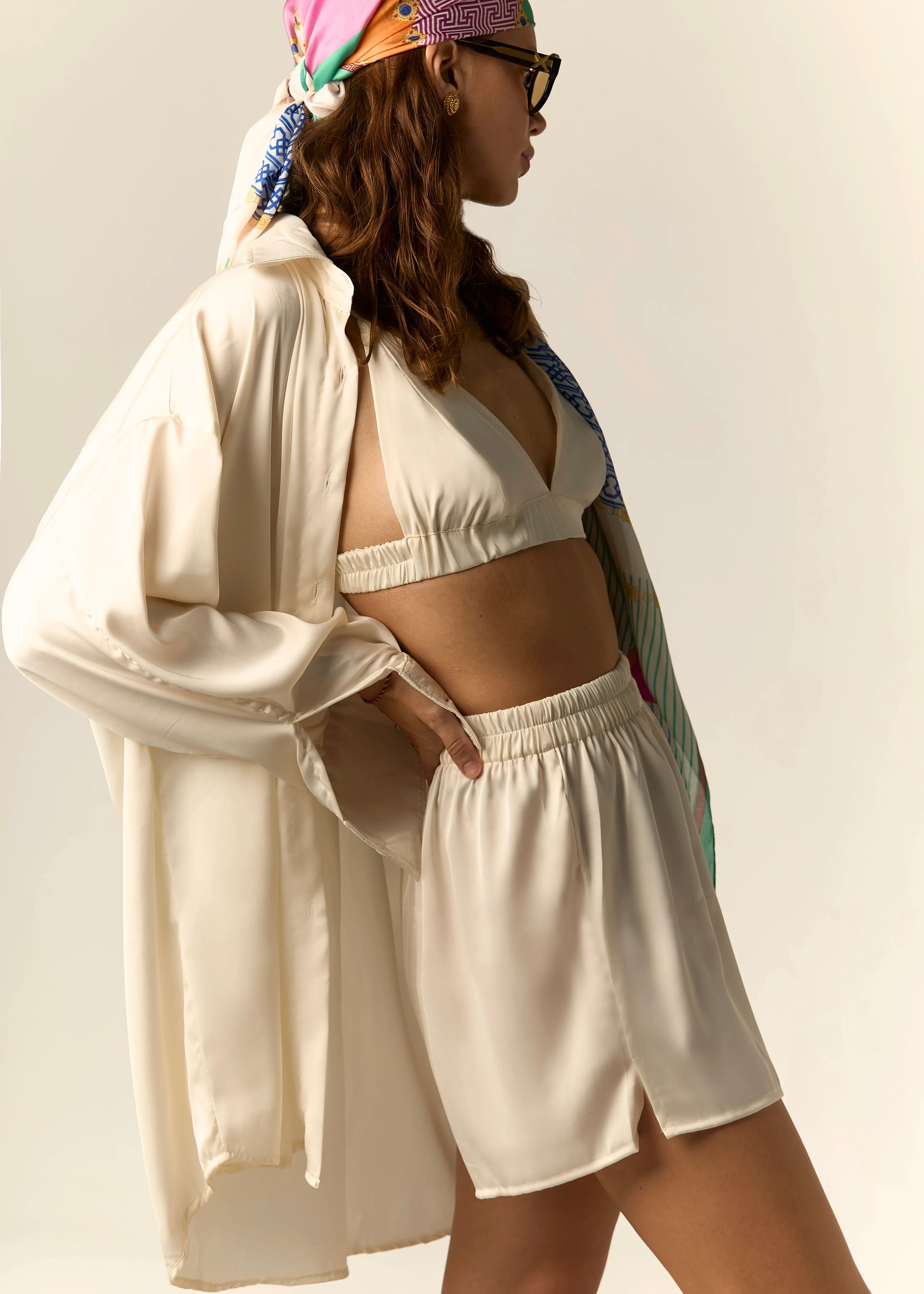 Silk Shirt Soleil Blanc