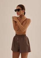 Veil Cotton Shorts Soleil Blanc