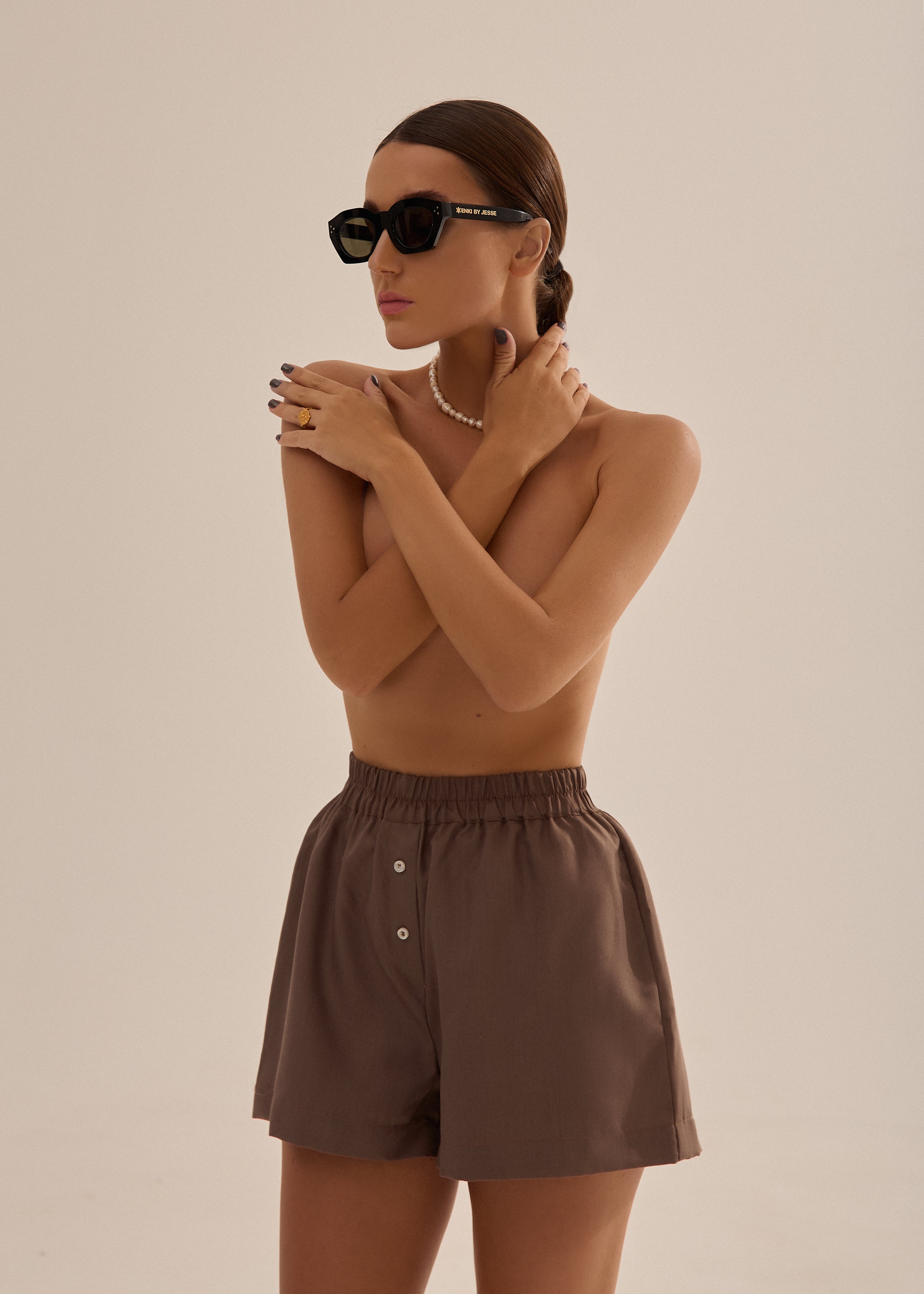 Veil Cotton Shorts Soleil Blanc