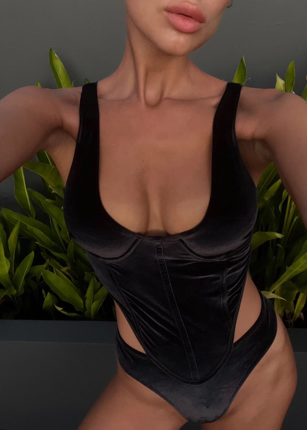 Velvet One-Piece Swimsuit Sand Cruise