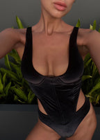 Velvet One-Piece Swimsuit Sand Cruise