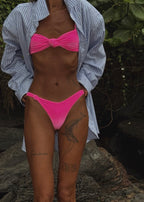 Velvet Brazilian Bottoms with Knot