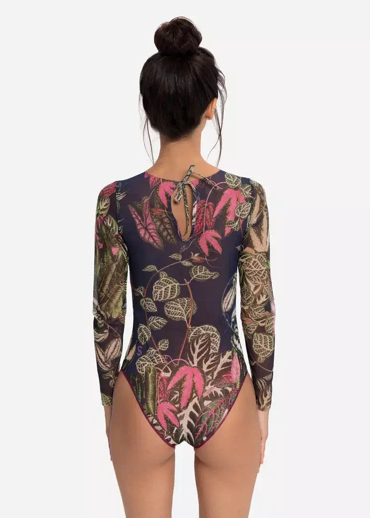 Closed Back One-piece Swimsuit with Sleeves RoDaSoleil
