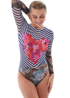 Closed Back One-piece Swimsuit with Sleeves RoDaSoleil